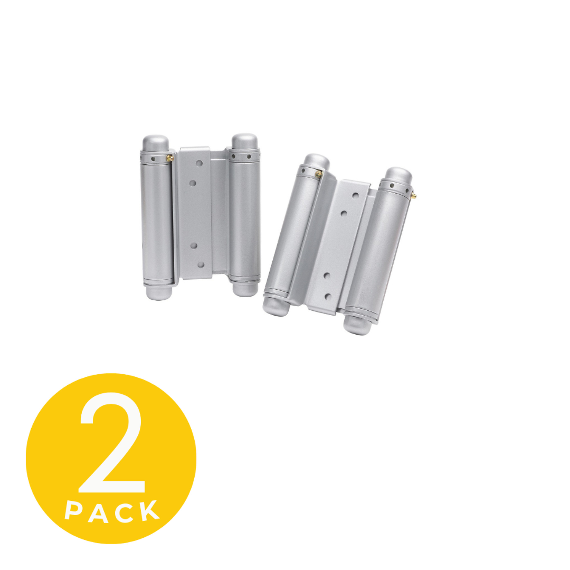 Trans-Atlantic, 4 in. Galvannealed Double Acting Barrel Spring Squared Hinge with Non-Removable Pin - Set of 2, #DH-TAN5004-GV